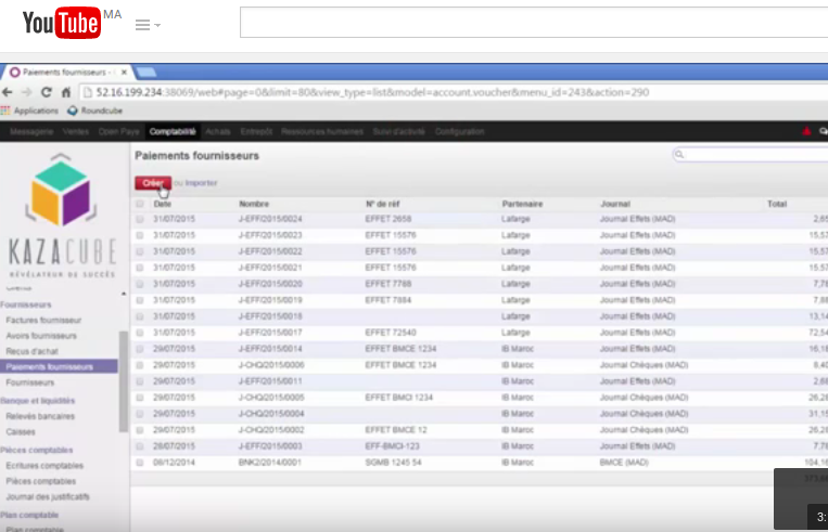 Module Odoo : gestion des chèques et des effets